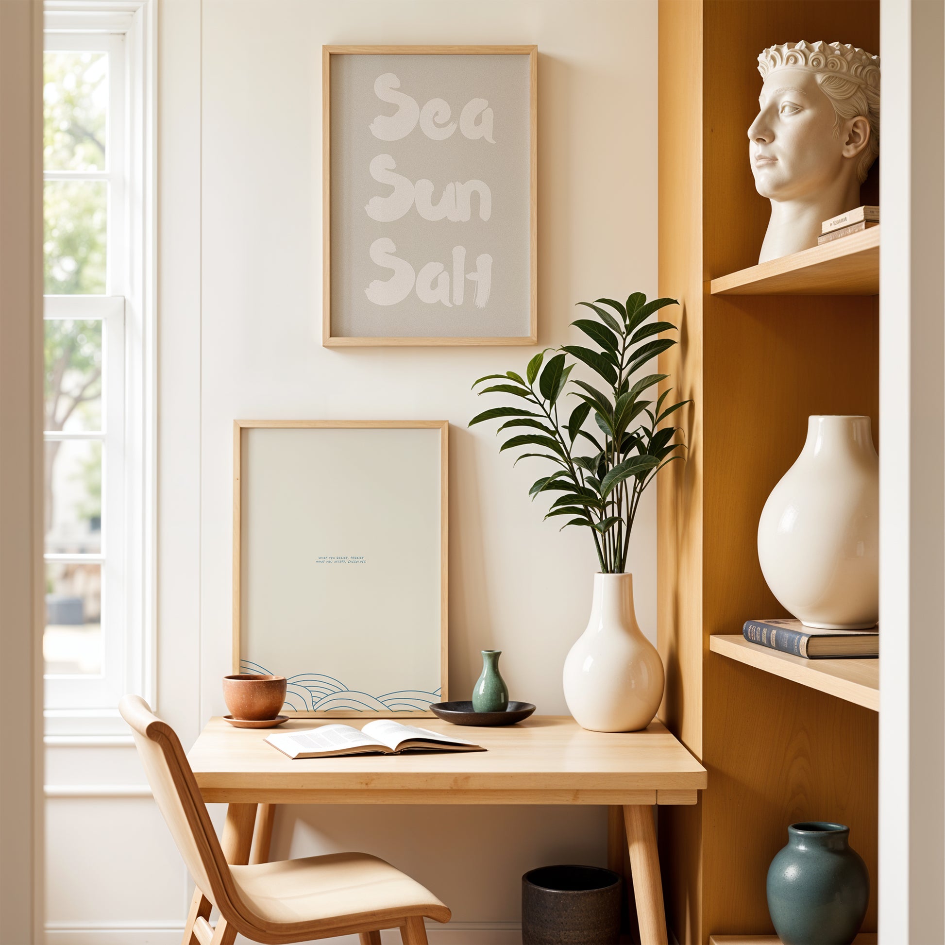 Sea Sun Salt Poster – Retro Wandbild & Moderne Kunst für Küche, Wohnzimmer & Büro
