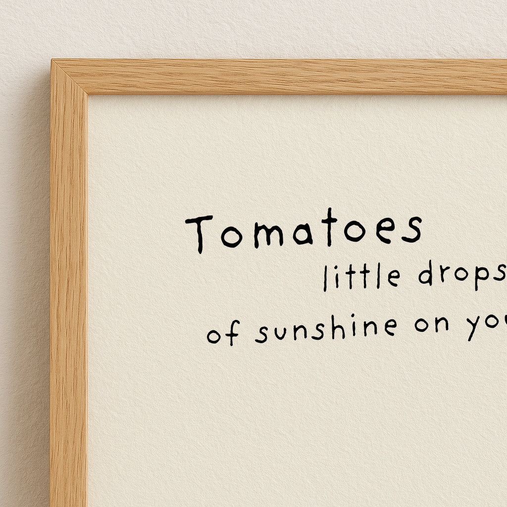 Tomaten Poster – Retro Food Print für die Küche