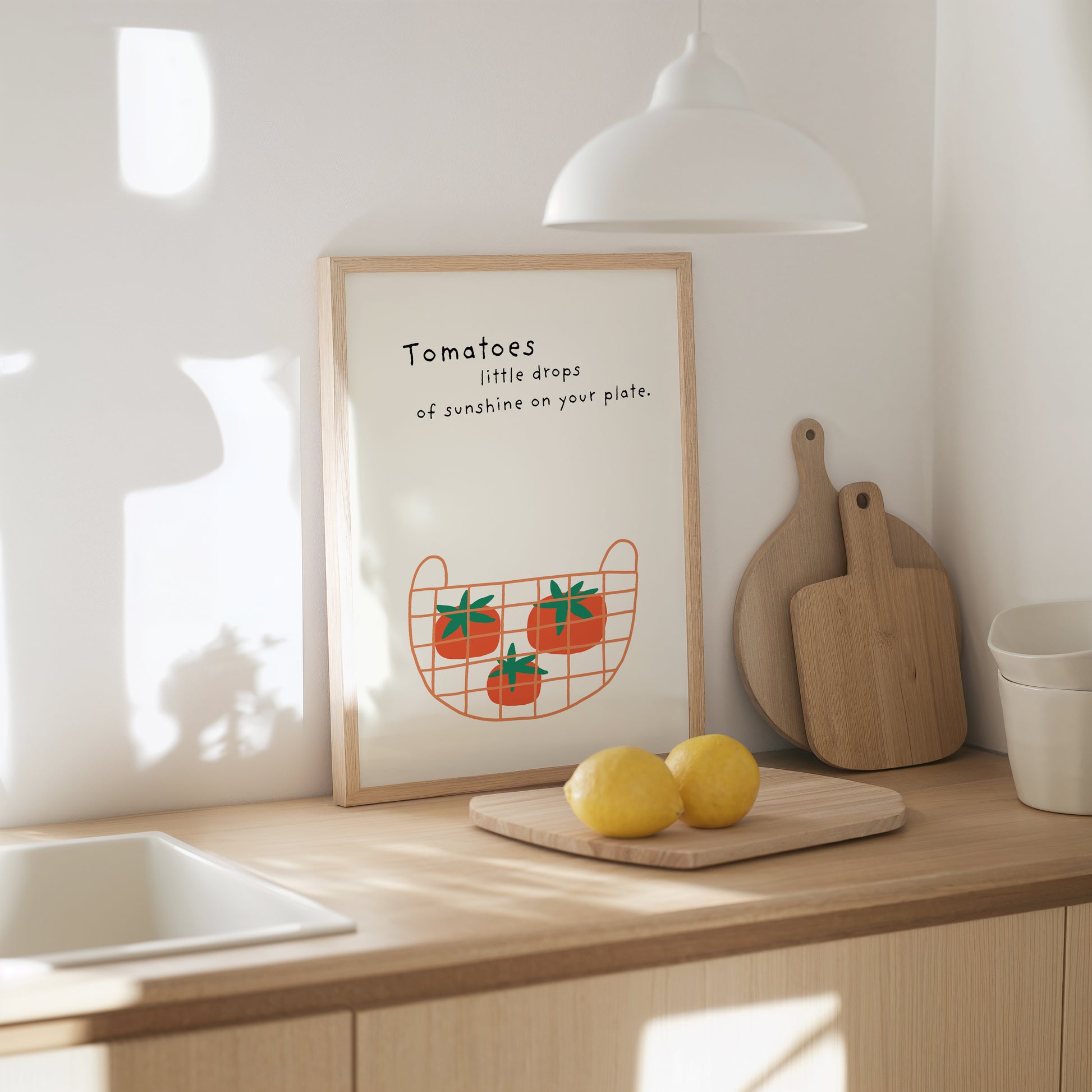 Tomaten Poster – Retro Food Print für die Küche
