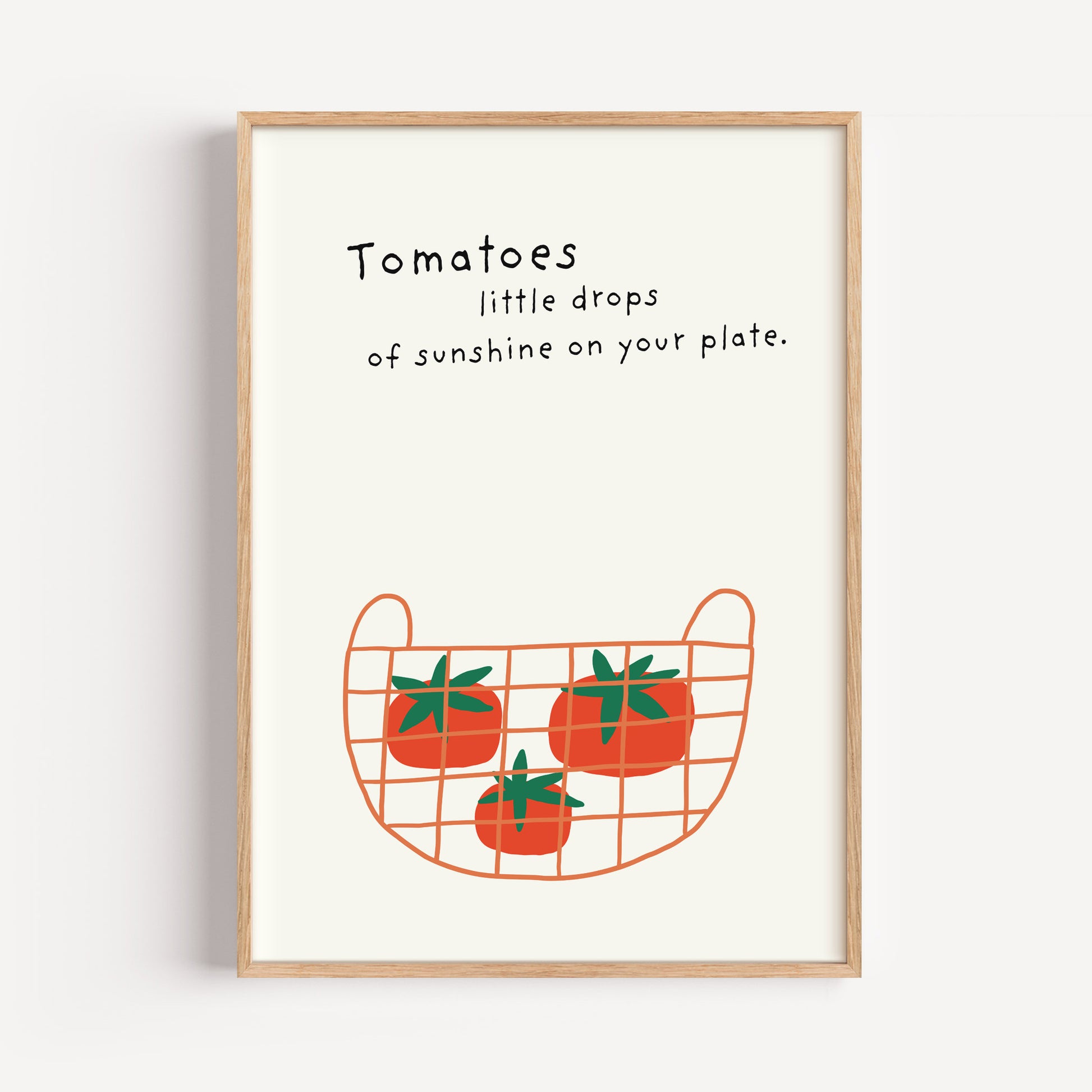 Tomaten Poster – Retro Food Print für die Küche