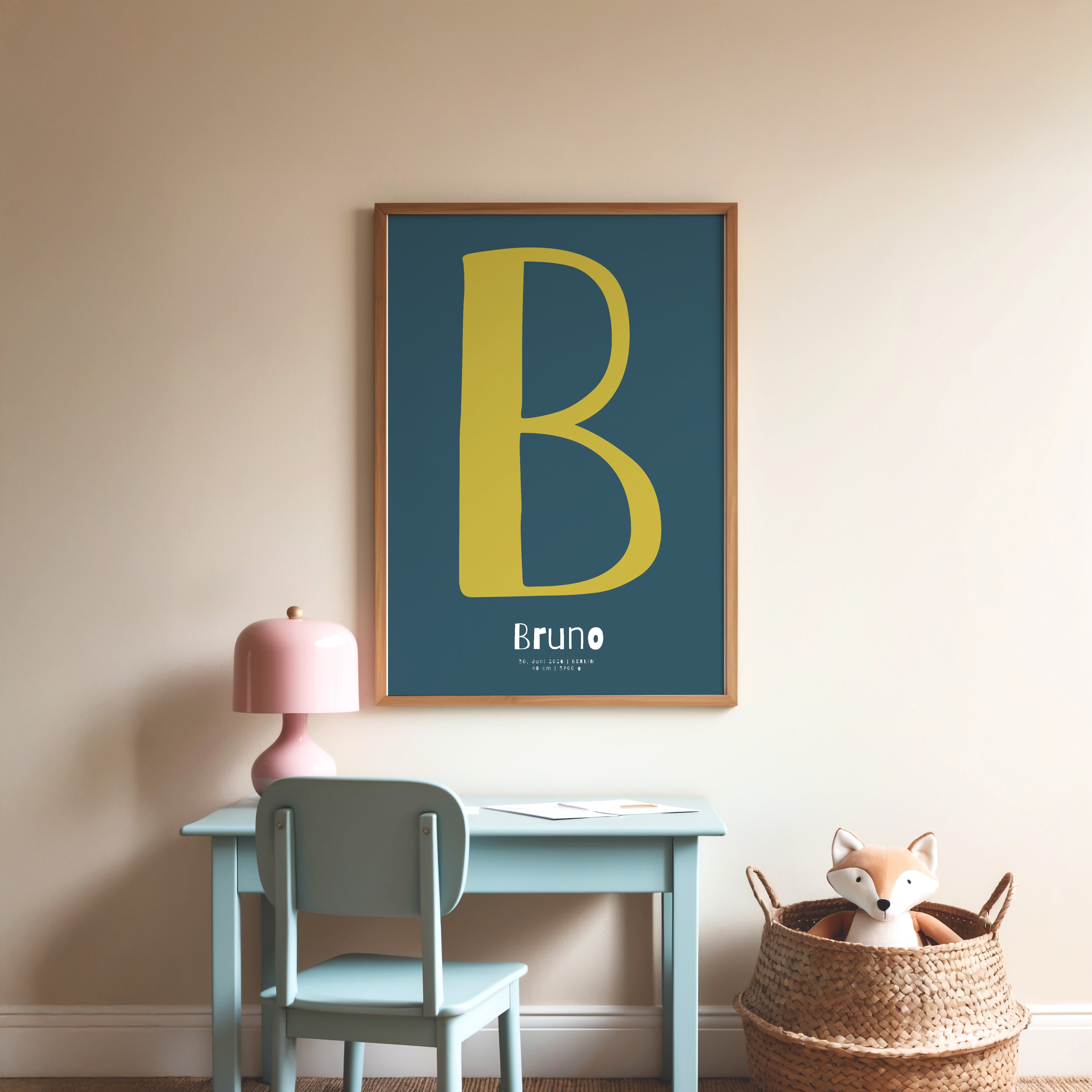 PERSONALISIERTES BUCHSTABEN POSTER FÜR JUNGEN