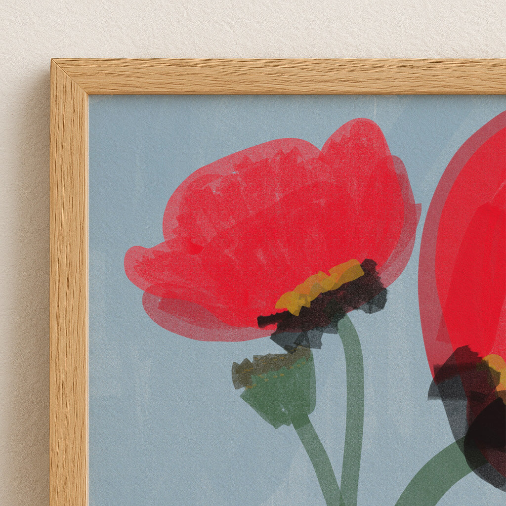 Mohnblumen Poster | in chalky, vibrant colors – a perfect touch of modern art for any room.