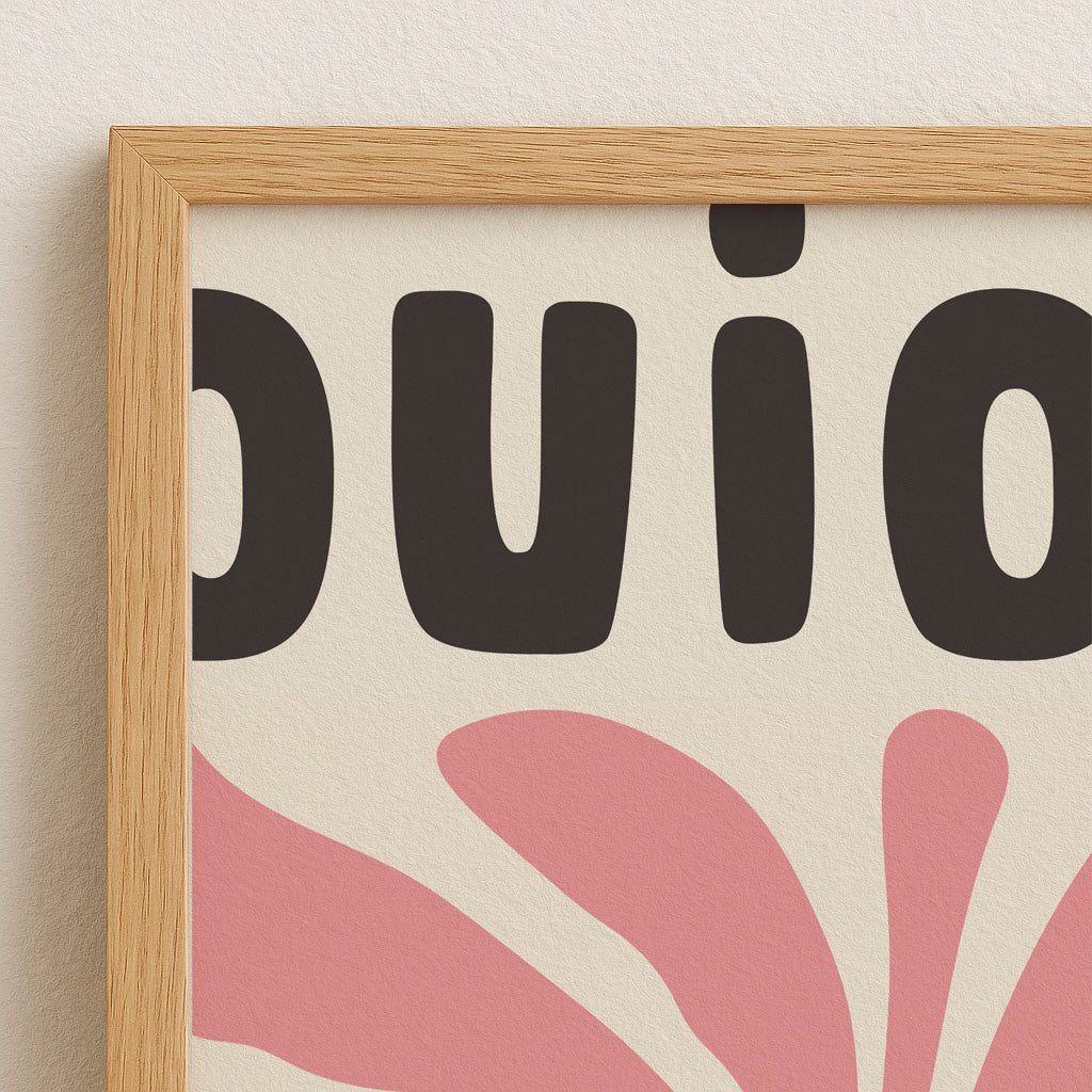 Oui Oui Flower Poster | Perfect for adding a touch of color and positivity to your space | Poster