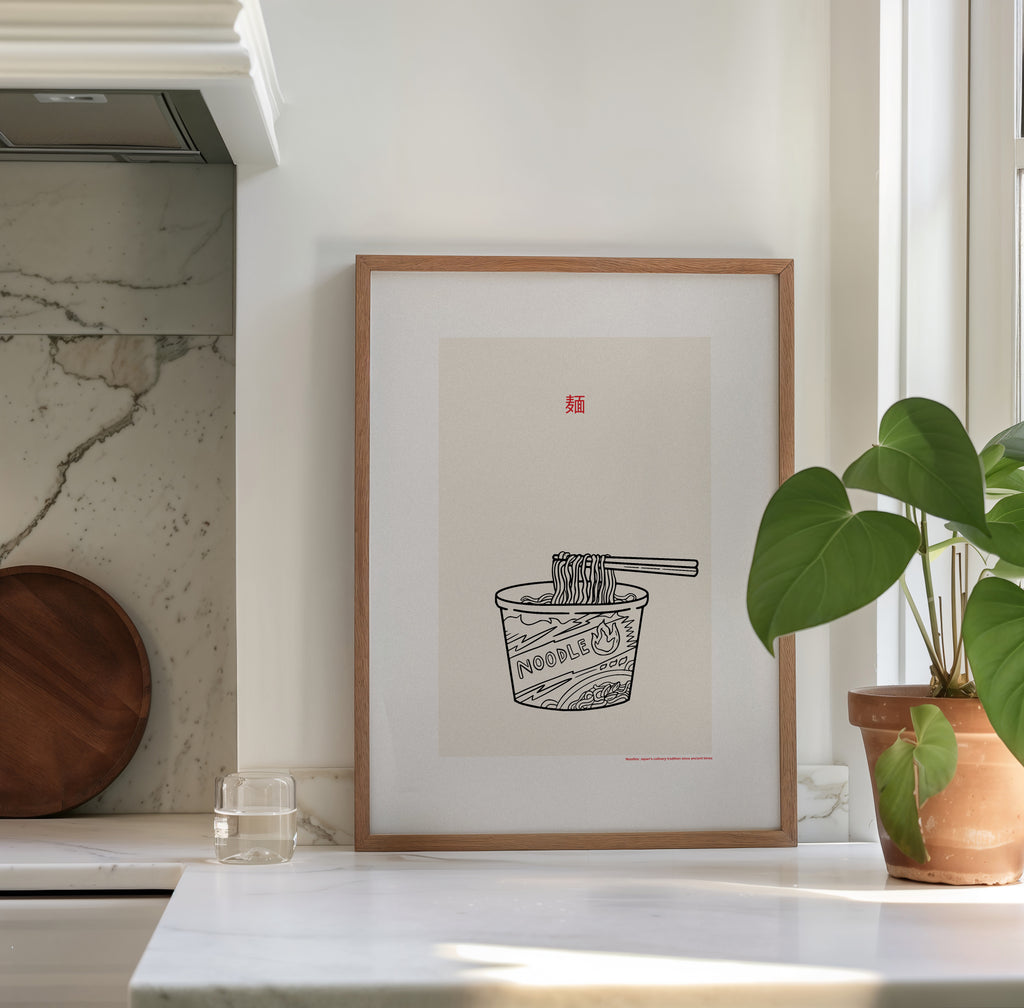 NOODLES LINE ART POSTER