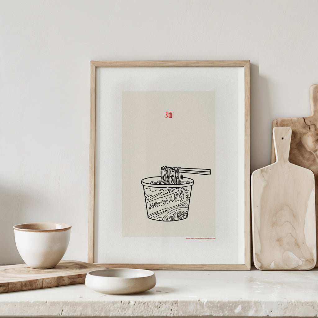 NOODLES LINE ART POSTER