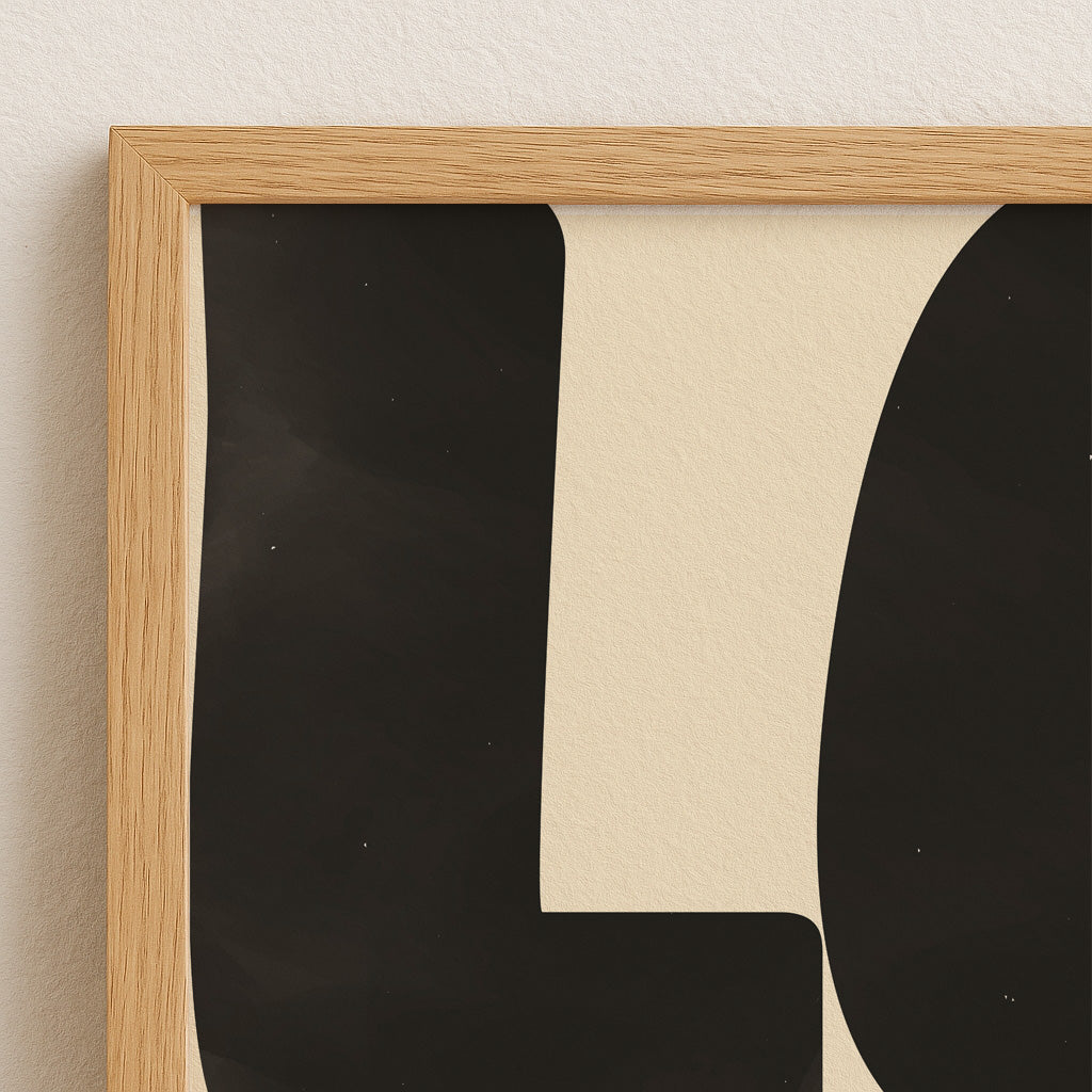 Black Lover Poster | Black And Beige | Modern Art | Room Decor | Typography Art | Wall Art | Living Room Decor | Watercolor