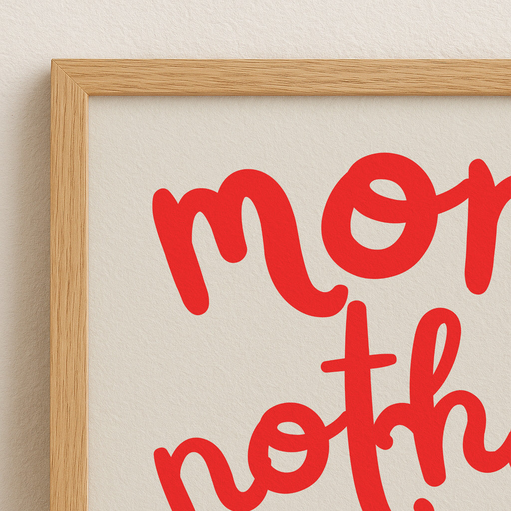 More Nothing Poster | Philosophical Wall Art | Mindfulness Print for Rest | Gift for Dreamers & Thinkers | Minimal Calm Modern Illustration