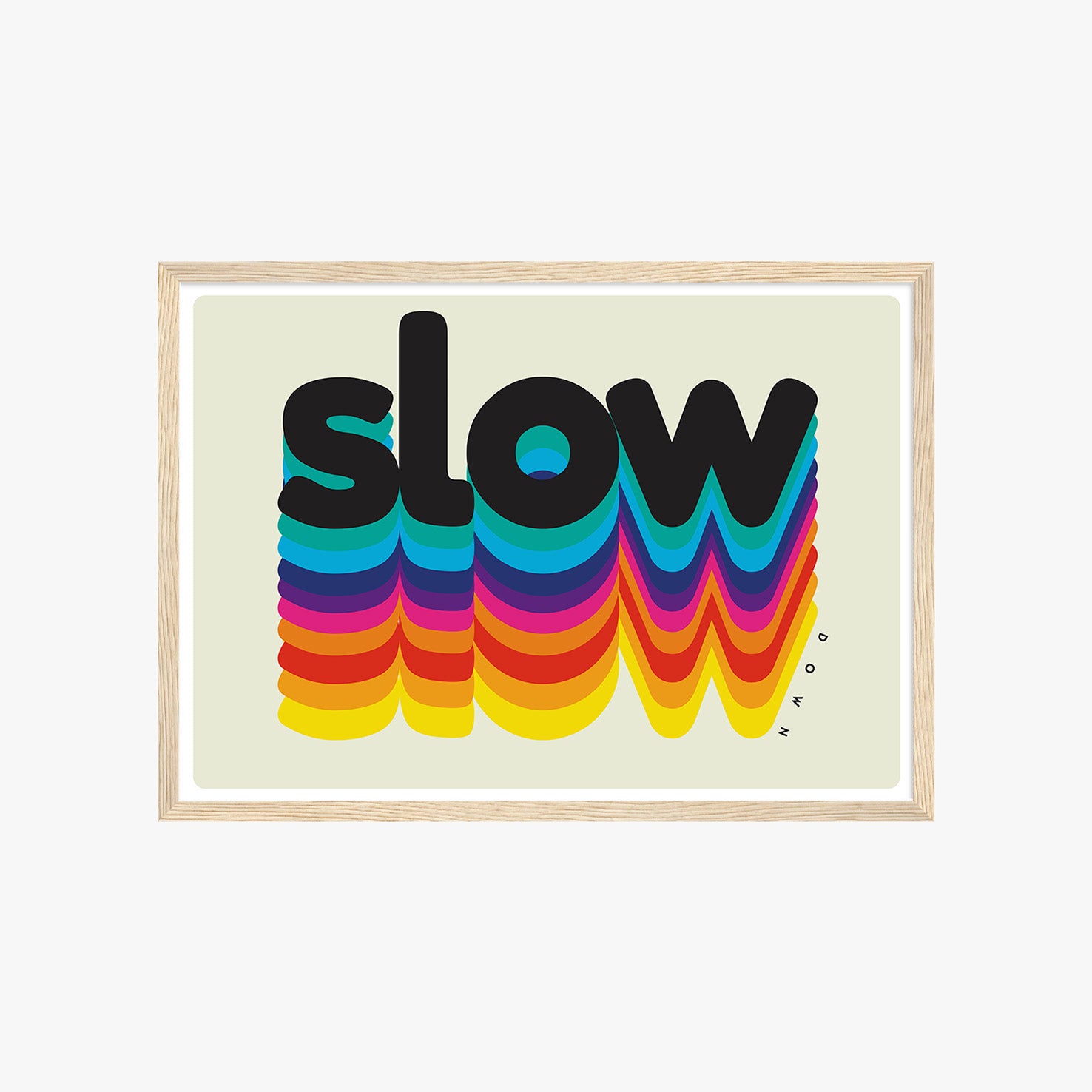 SLOW DOWN QUERFORMAT POSTER