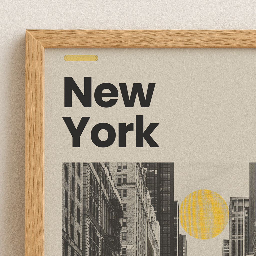 New York Poster | Vintage City Print | Black and White Art | Urban Wall Decor | NYC Street Photograph