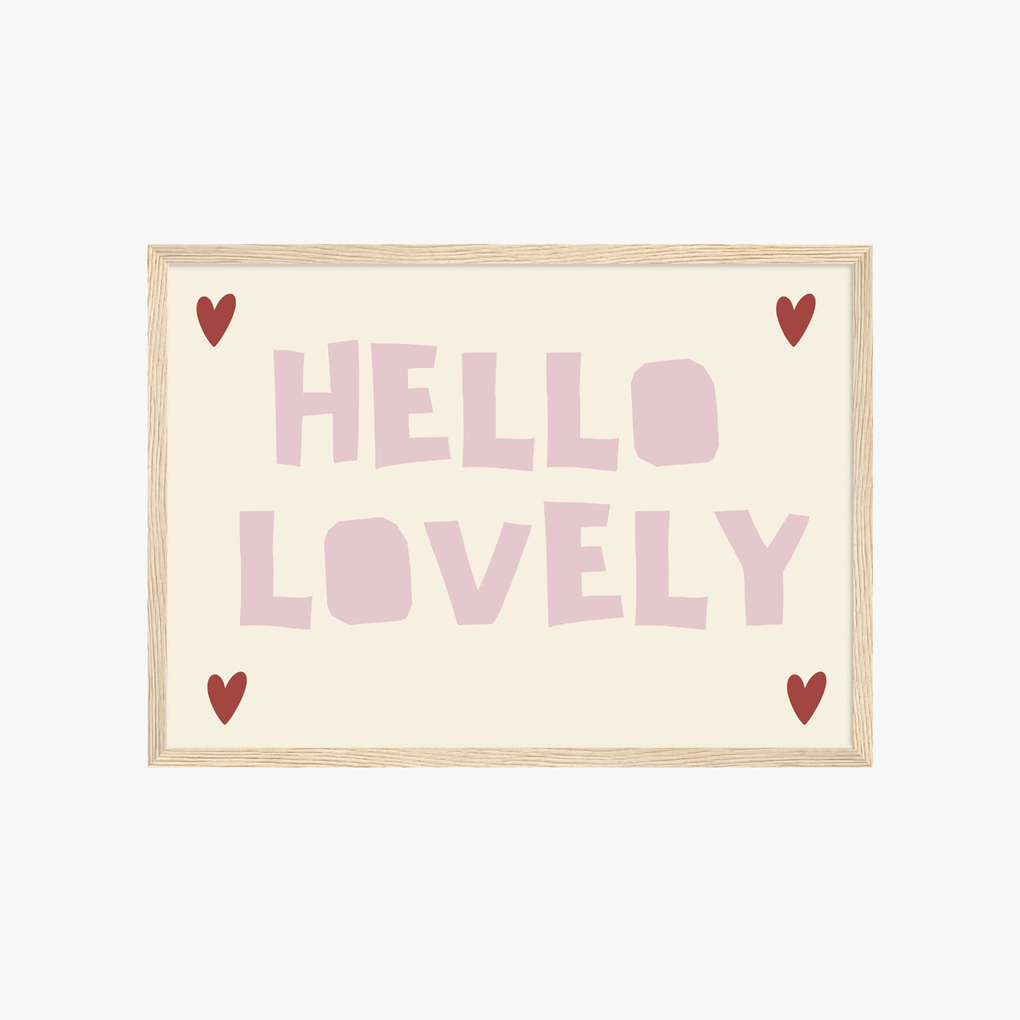 Minimalistisches Hello Lovely Poster mit rosa Typografie und Herzdetails im Scandi Stil
Modernes Typography Poster in soften Rosatönen für Schlafzimmer oder Wohnzimmer
Ästhetisches Hello Lovely Wandbild mit handgezeichneter Schrift und minimalistischer Optik
Skandinavisches Quote Poster mit romantischem Design und warmen neutralen Farben
Rosa Typography Wanddeko mit Herzen für moderne und gemütliche Wohnräume

Dateiname Bild