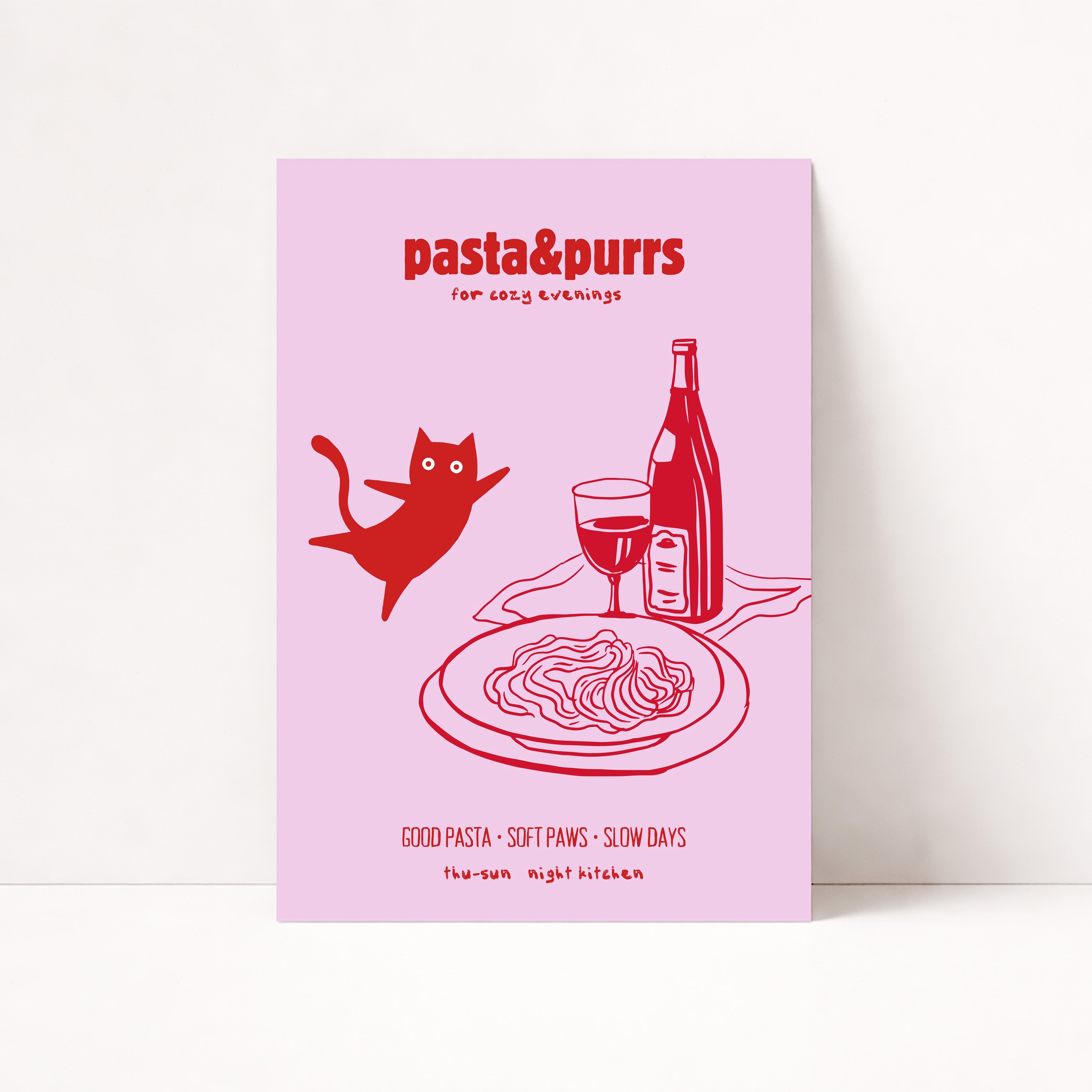PASTA & PURRS POSTER