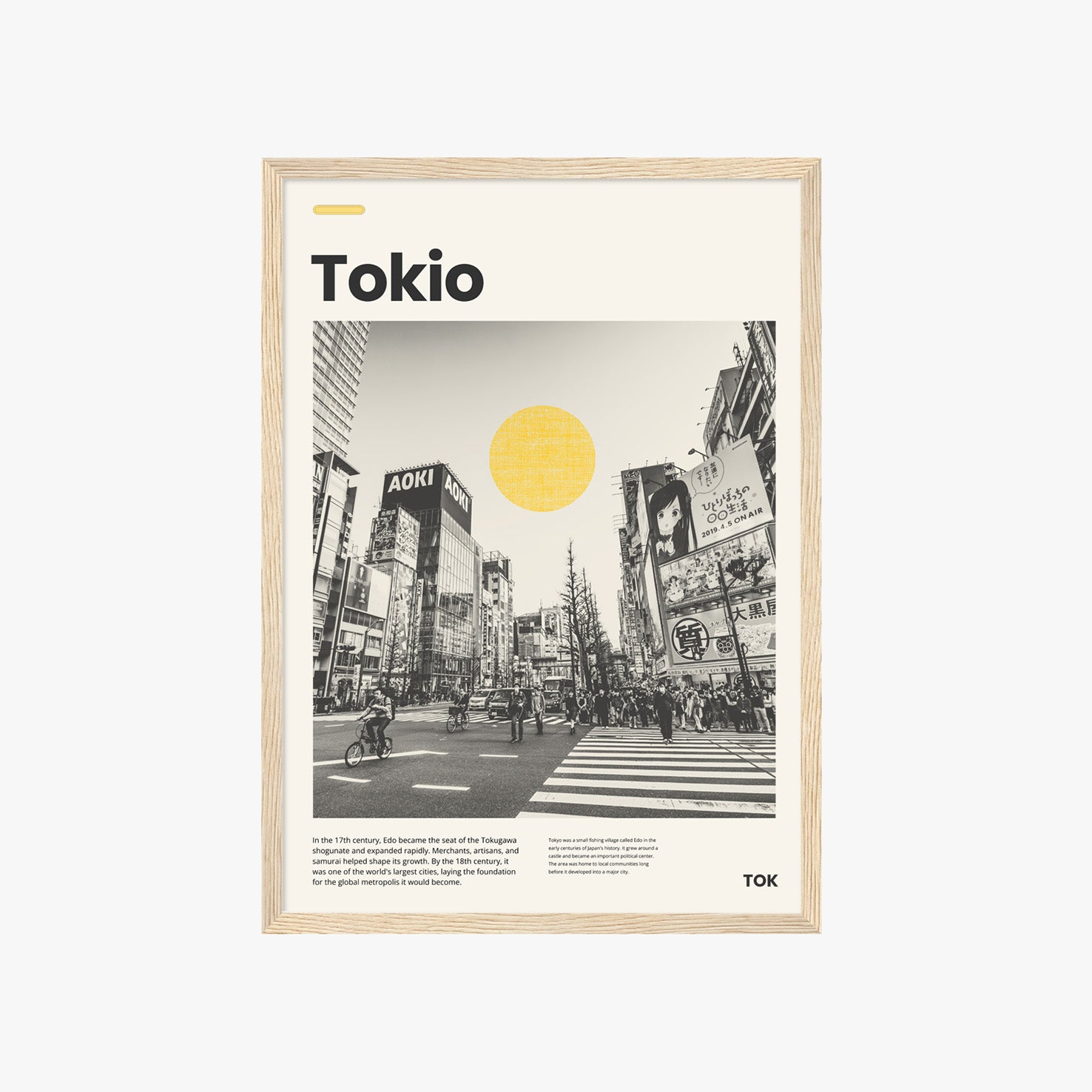 Modernes Tokio Poster mit urbaner Schwarz-Weiß-Fotografie und japanischem Stadtmotiv

Stilvolles Tokyo Wandbild im Editorial Design für Wohnzimmer und Büro