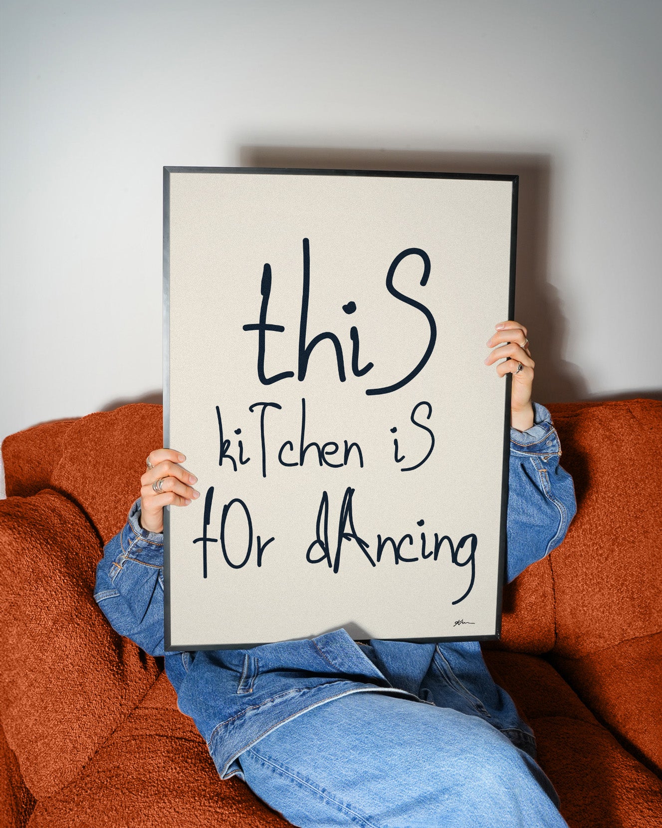 Küchen Spruch Poster mit minimalistischer Gestaltung und modernem Design
