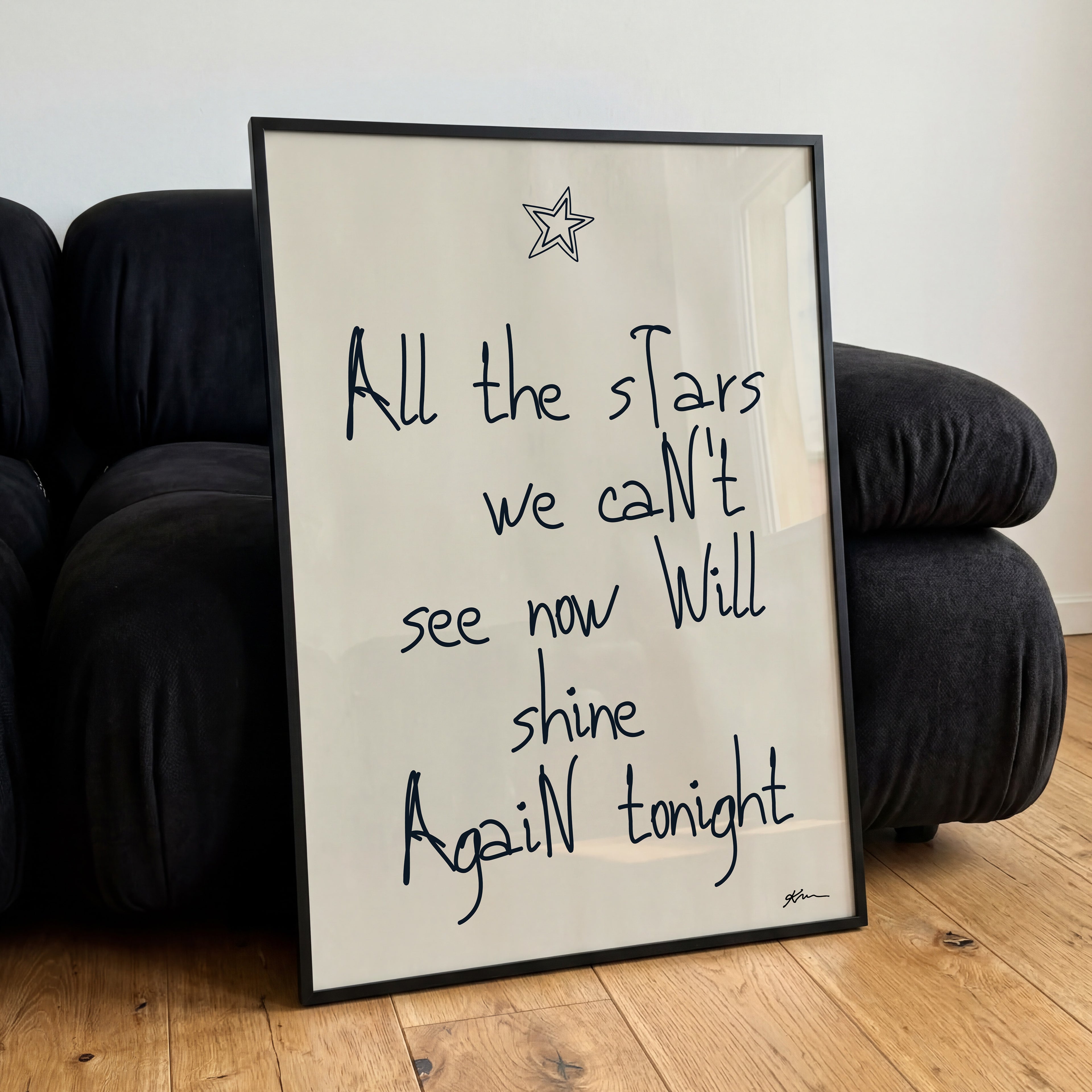 Aesthetic Quote Poster mit handgeschriebenem Text und minimalistischem Design