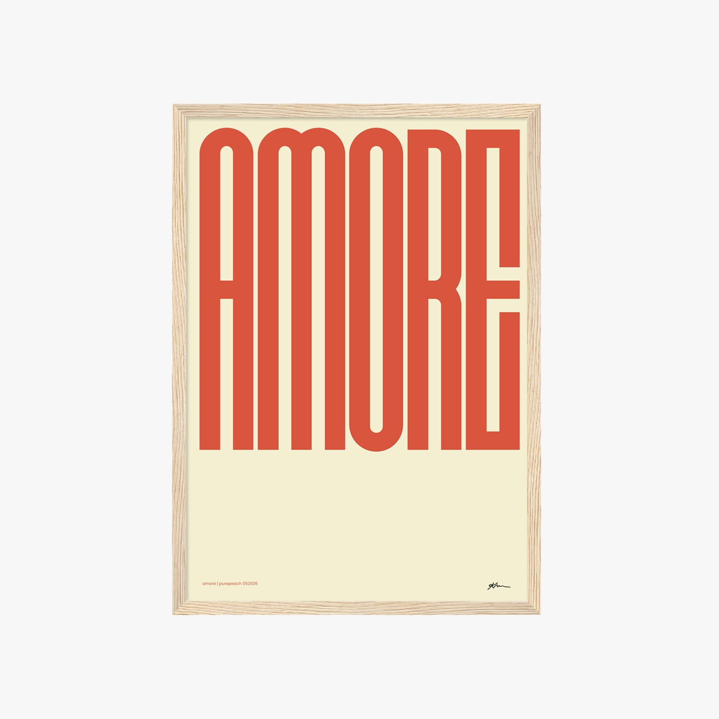 Modernes Amore Poster mit auffälliger Typografie im Retro Stil für Wohnzimmer und Schlafzimmer

Typografie Wandbild mit dem Schriftzug Amore in warmen Rot- und Cremetönen

Minimalistisches Amore Poster als moderne Wanddeko mit italienischem Flair

Retro Typografie Poster mit großem Amore Schriftzug für stilvolle Wohnräume

Elegantes Statement Poster mit Amore Typografie im modernen Interior Design