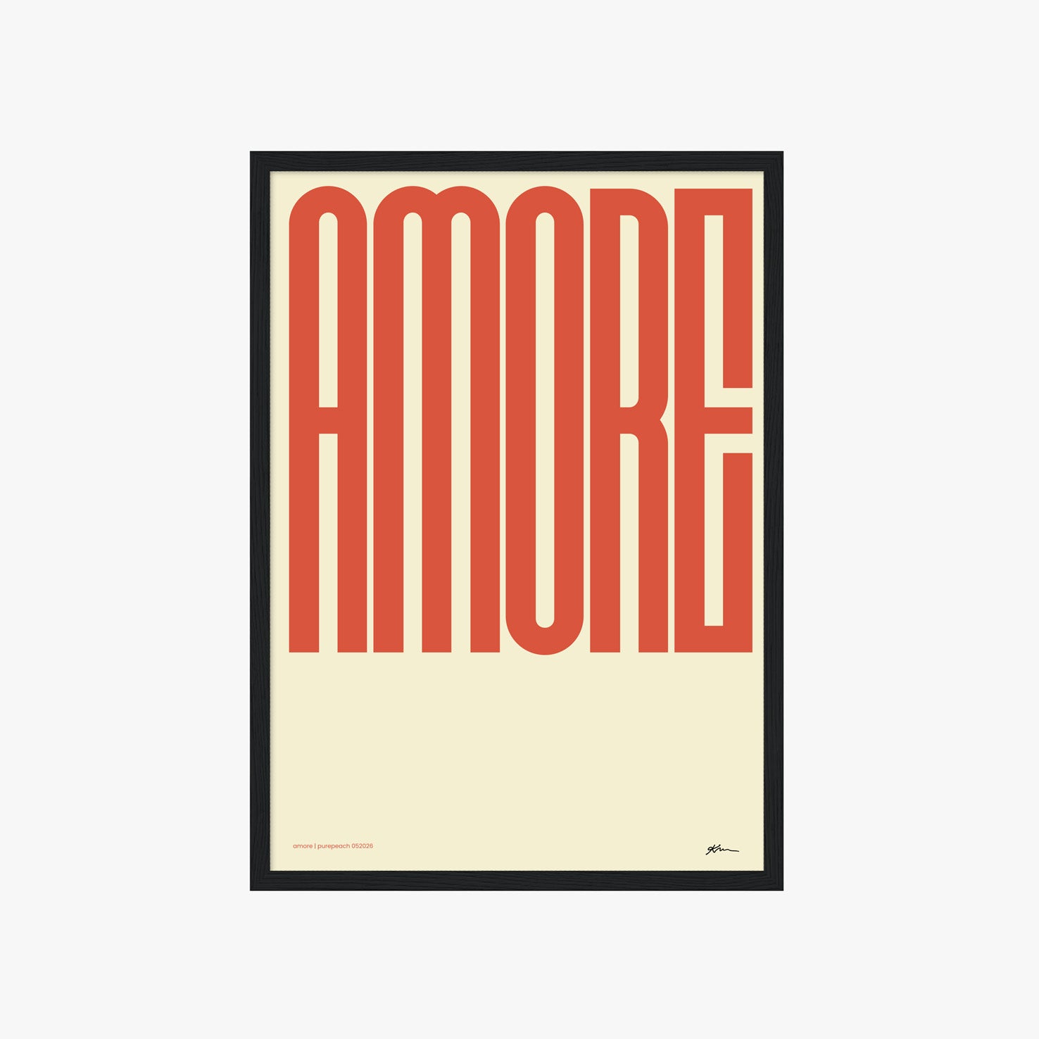 Modernes Amore Poster mit auffälliger Typografie im Retro Stil für Wohnzimmer und Schlafzimmer

Typografie Wandbild mit dem Schriftzug Amore in warmen Rot- und Cremetönen

Minimalistisches Amore Poster als moderne Wanddeko mit italienischem Flair

Retro Typografie Poster mit großem Amore Schriftzug für stilvolle Wohnräume

Elegantes Statement Poster mit Amore Typografie im modernen Interior Design
