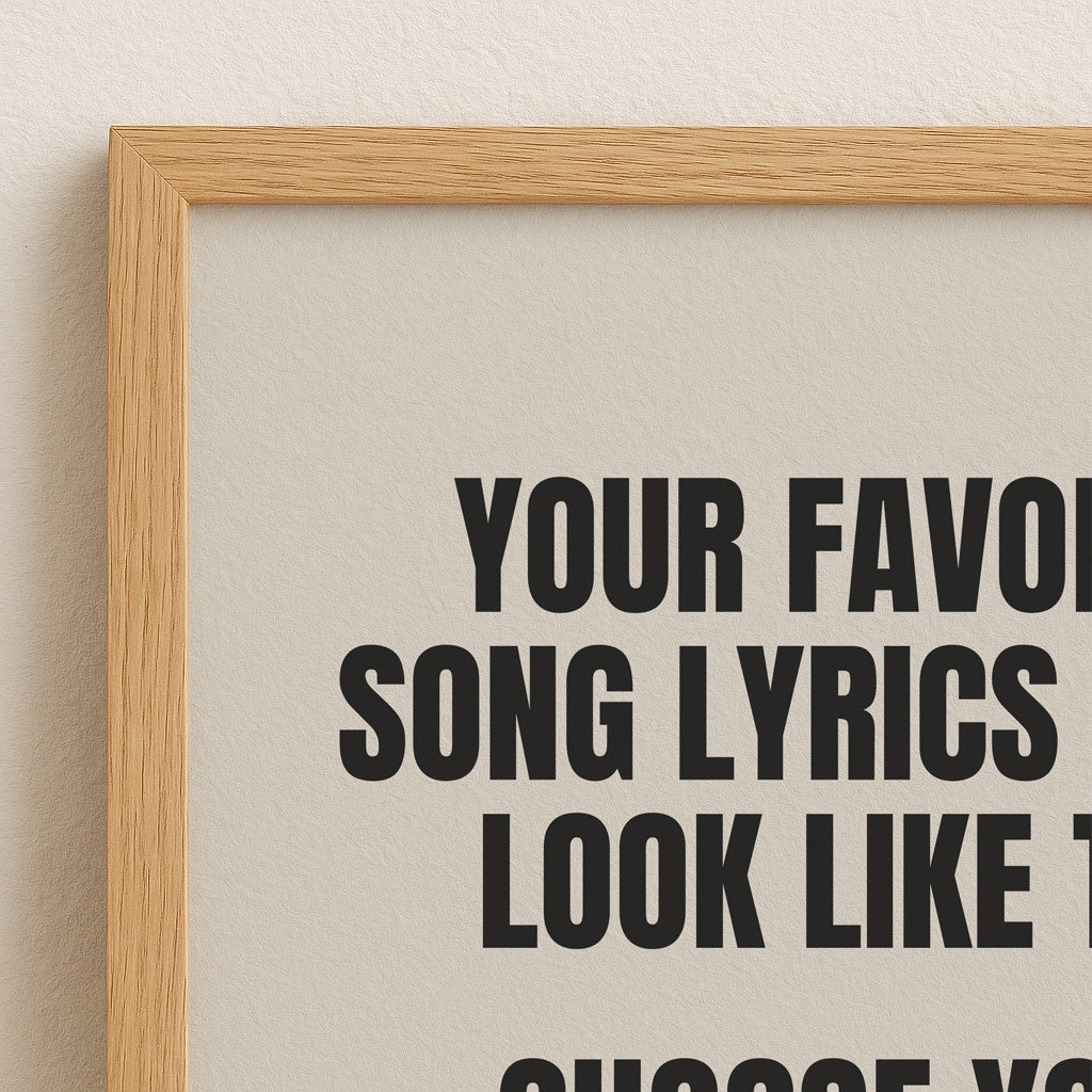 Song Lyrics Poster