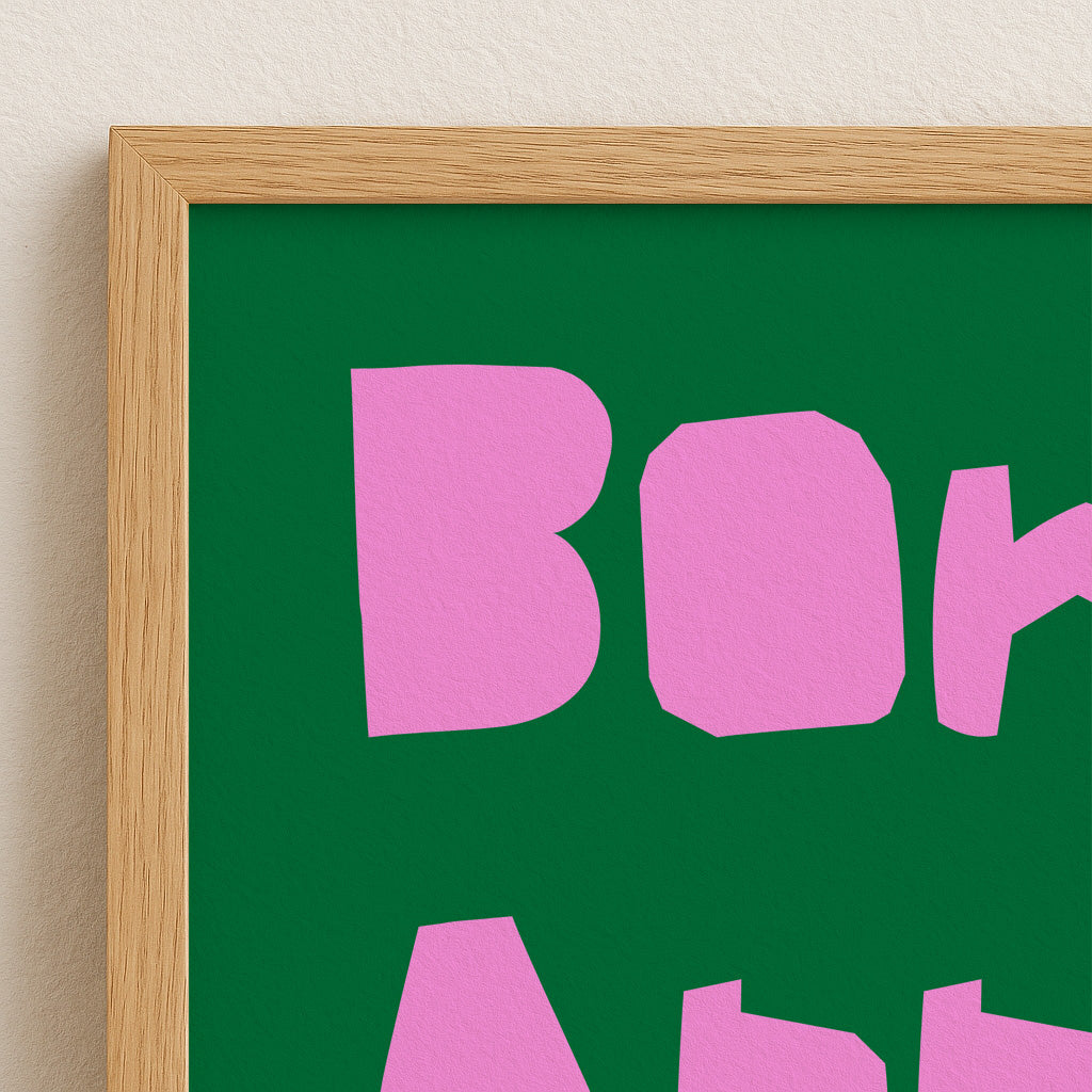 Bon Appétit Poster | Stylish Pink & Green Typography Print to Add a Warm Touch to Your Living Room | Cute Kitchenposter | Modern Wall Art
