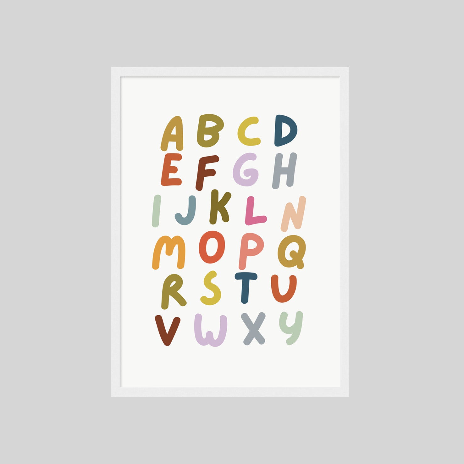 ABC LERNPOSTER – BUNTE KINDERZIMMER KUNST