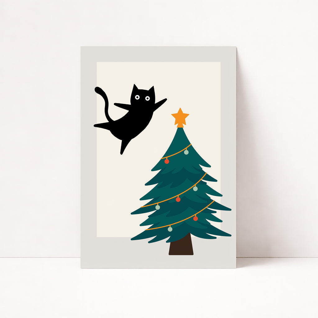 CHRISTMAS CHAOS CAT POSTER