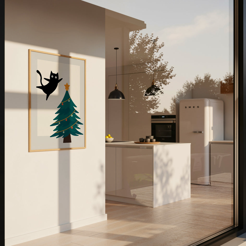 CHRISTMAS CHAOS CAT POSTER