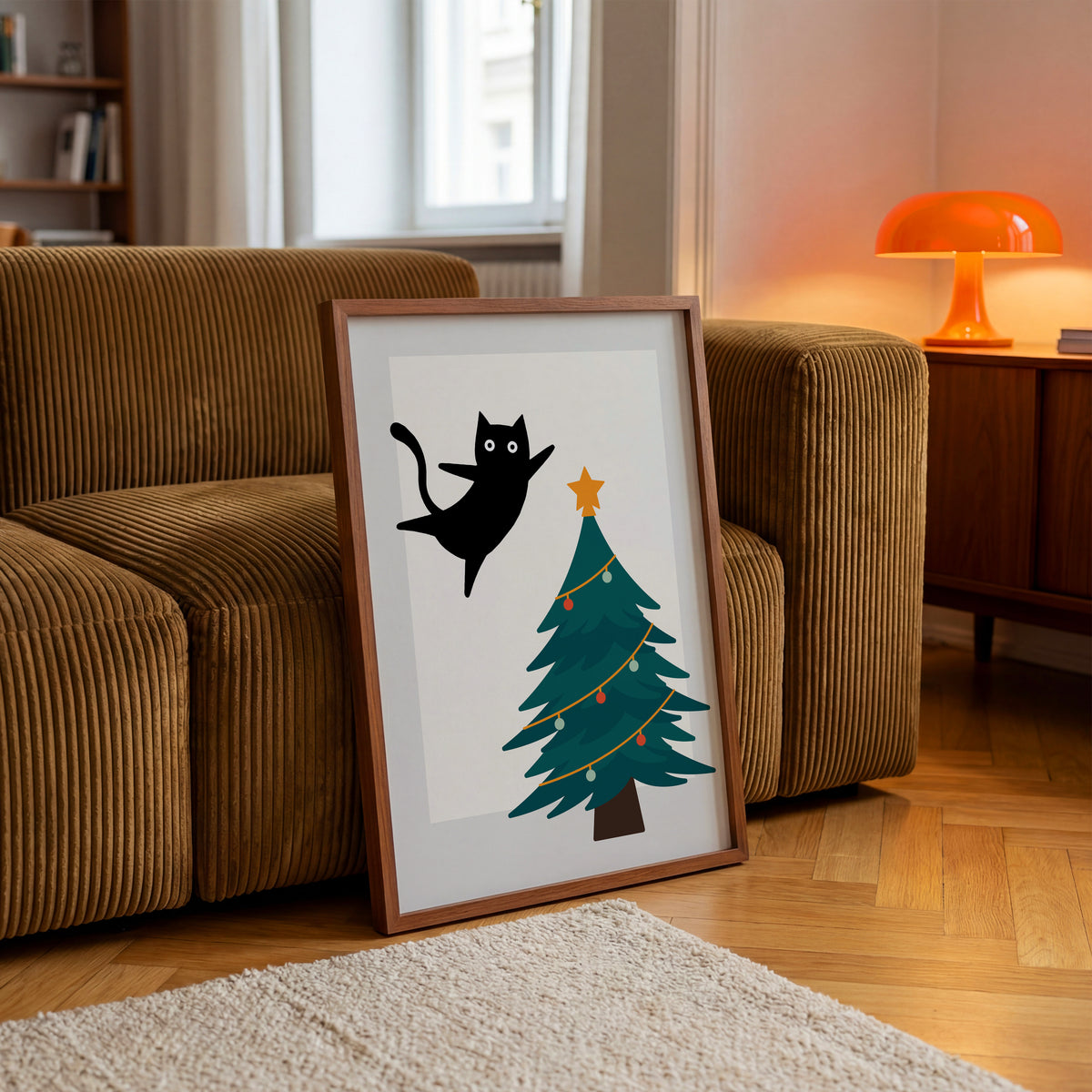CHRISTMAS CHAOS CAT POSTER