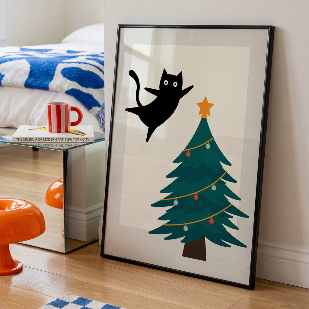 CHRISTMAS CHAOS CAT POSTER