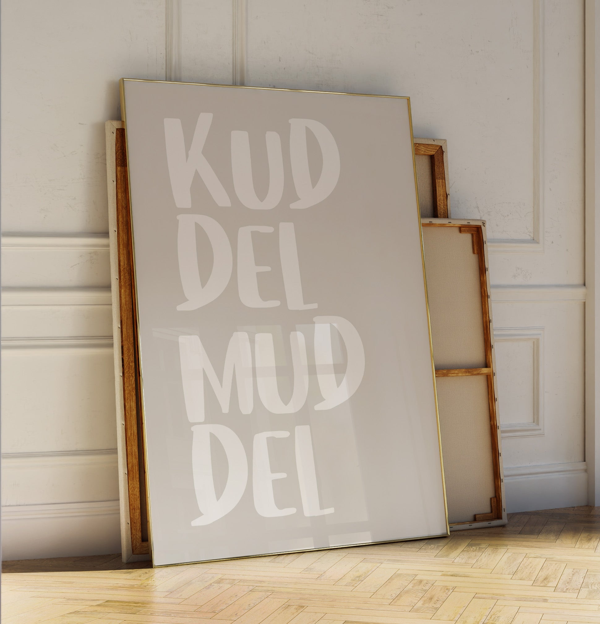 Kuddelmuddel Poster | Typography Art Print | Minimalist Wall Art | Funny Quote Print | Modern & Creative