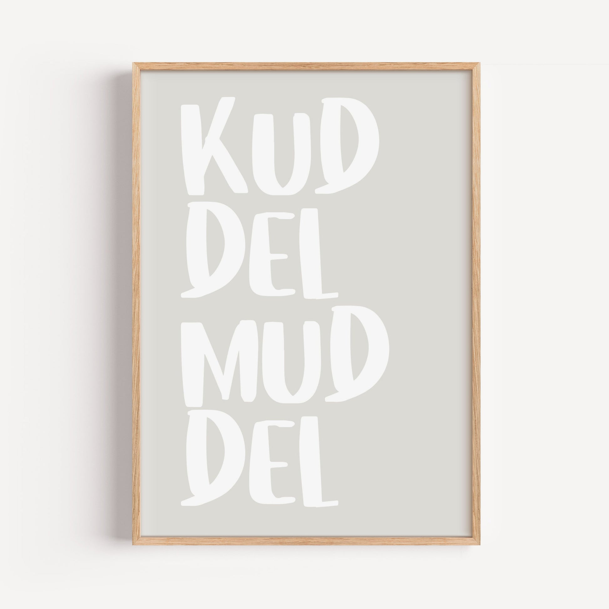 Kuddelmuddel Poster | Typography Art Print | Minimalist Wall Art | Funny Quote Print | Modern & Creative