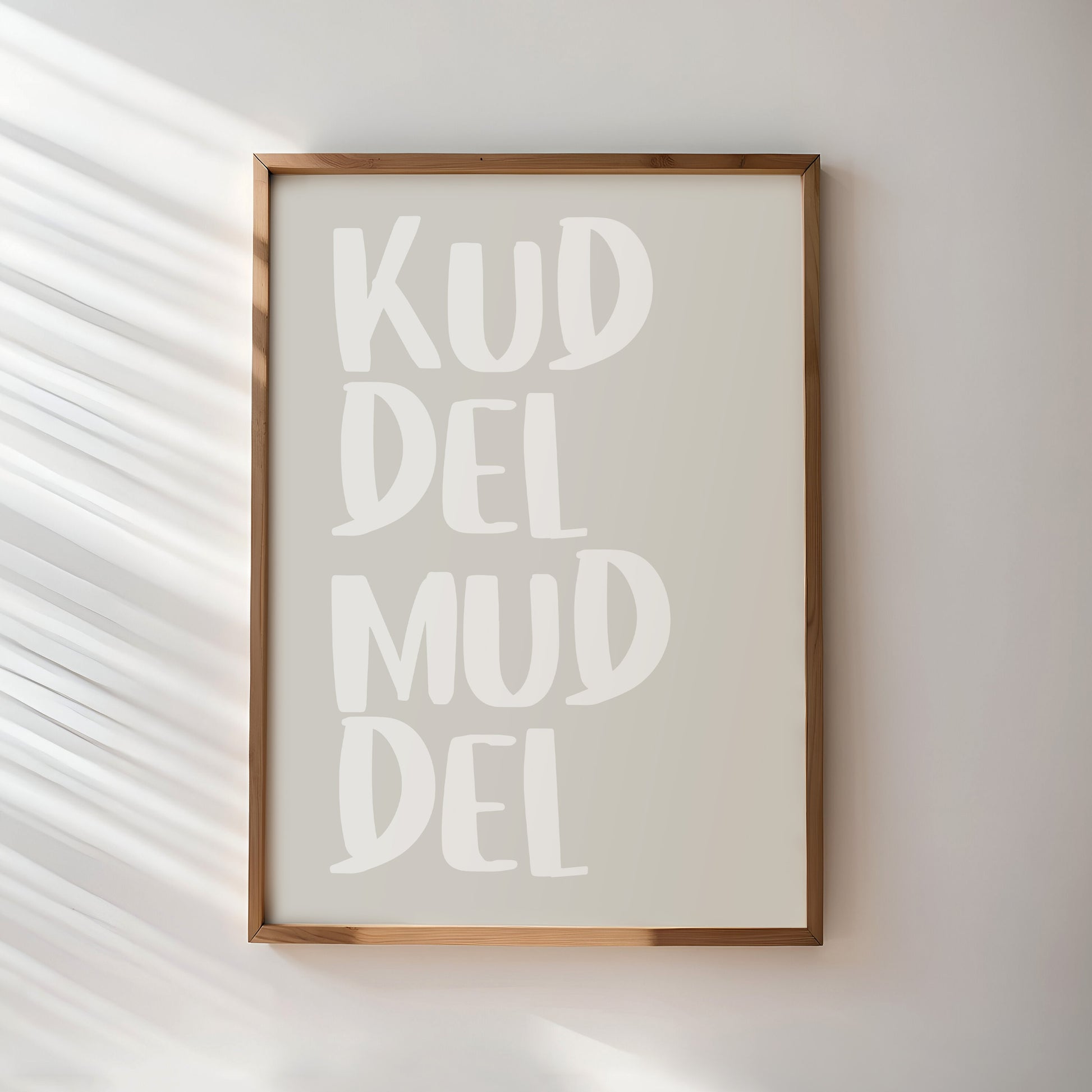 Kuddelmuddel Poster | Typography Art Print | Minimalist Wall Art | Funny Quote Print | Modern & Creative