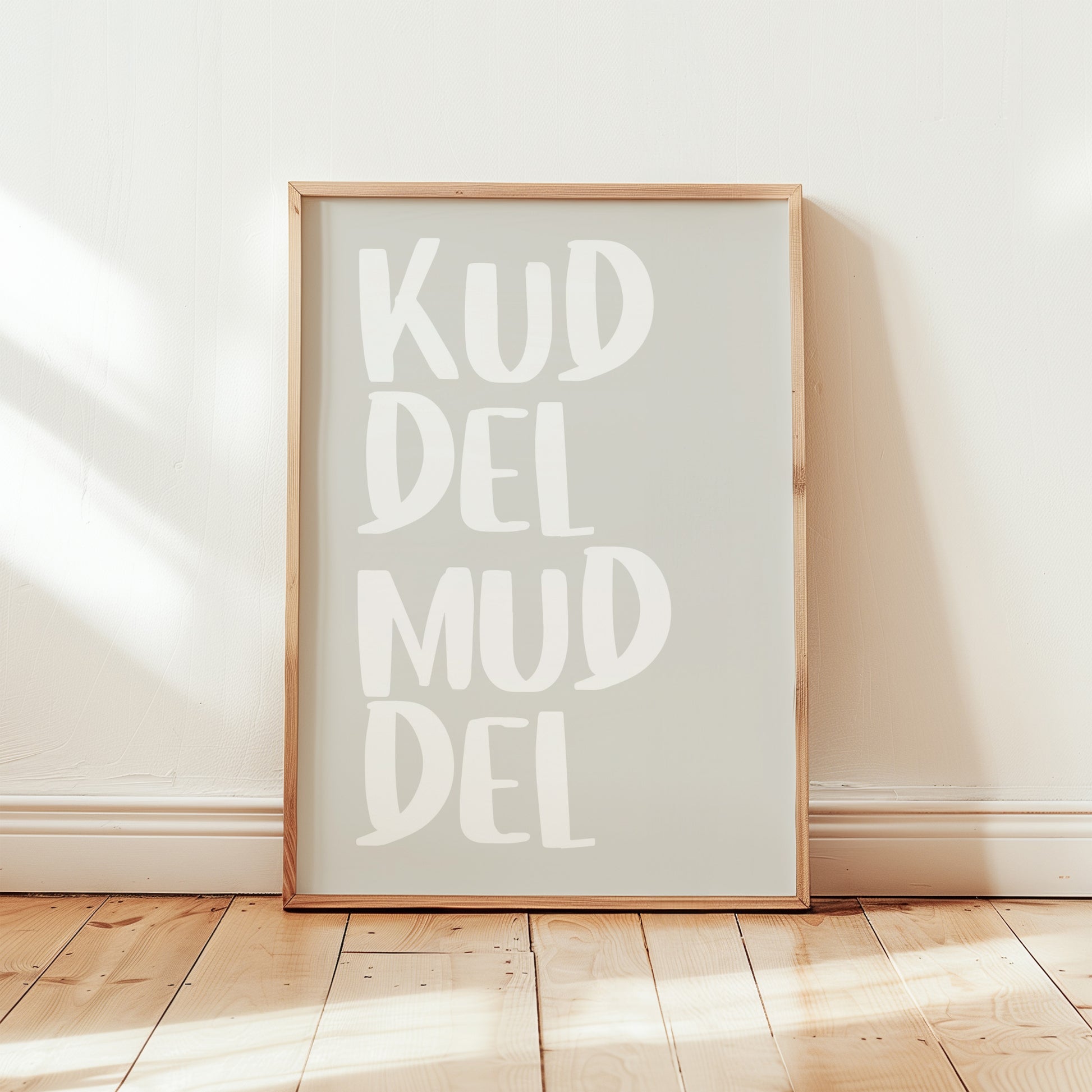 Kuddelmuddel Poster | Typography Art Print | Minimalist Wall Art | Funny Quote Print | Modern & Creative