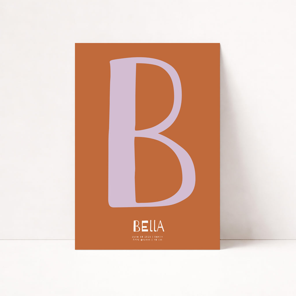 PERSONALISIERTES BUCHSTABEN POSTER