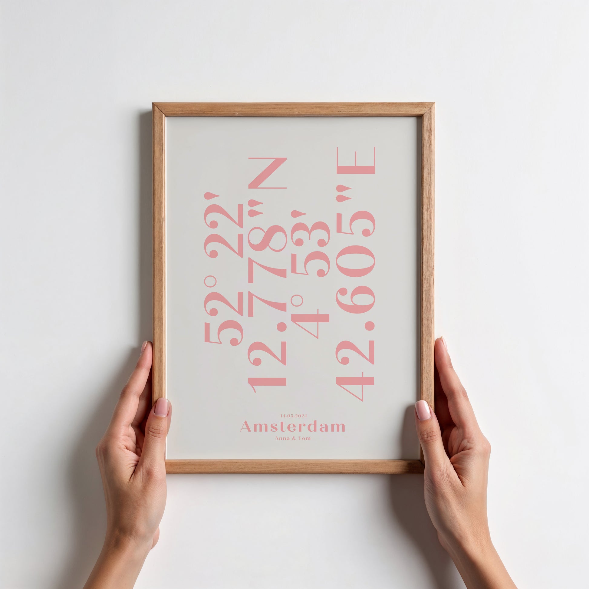 Pink Koordinaten Poster