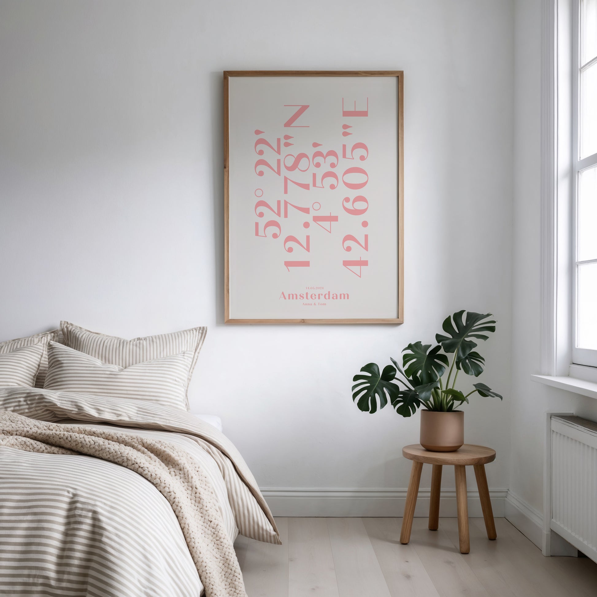 Pink Koordinaten Poster