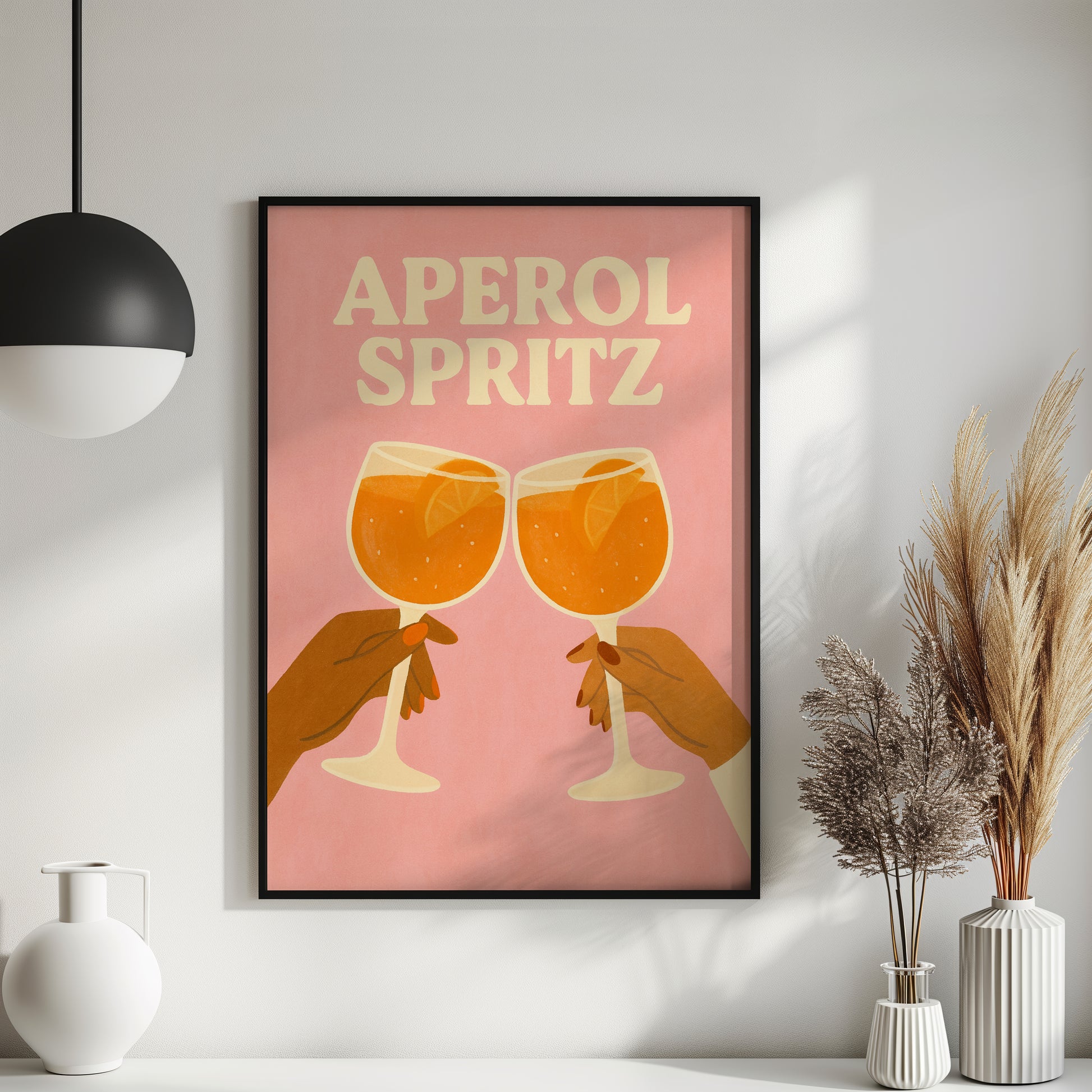 Aperol Spritz Poster – Retro Wandbild & Bar Kunst für die Küche