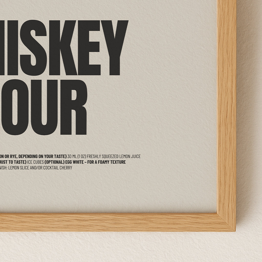Whiskey Sour Poster – Retro Wandbild & Moderne Kunst für Küche, Wohnzimmer & Bar