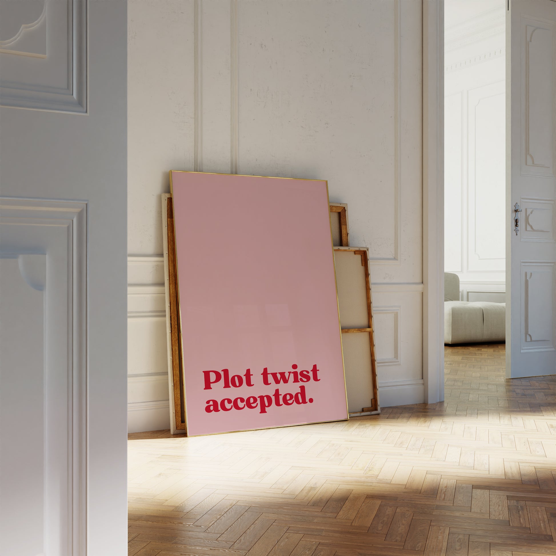Plot twist Poster | Plot twist accepted | Funny and motivational wall art for friends who love a twist of humor in their decor.