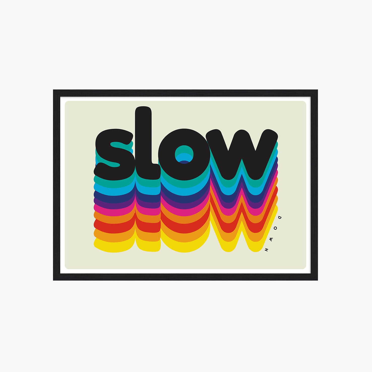 SLOW DOWN QUERFORMAT POSTER
