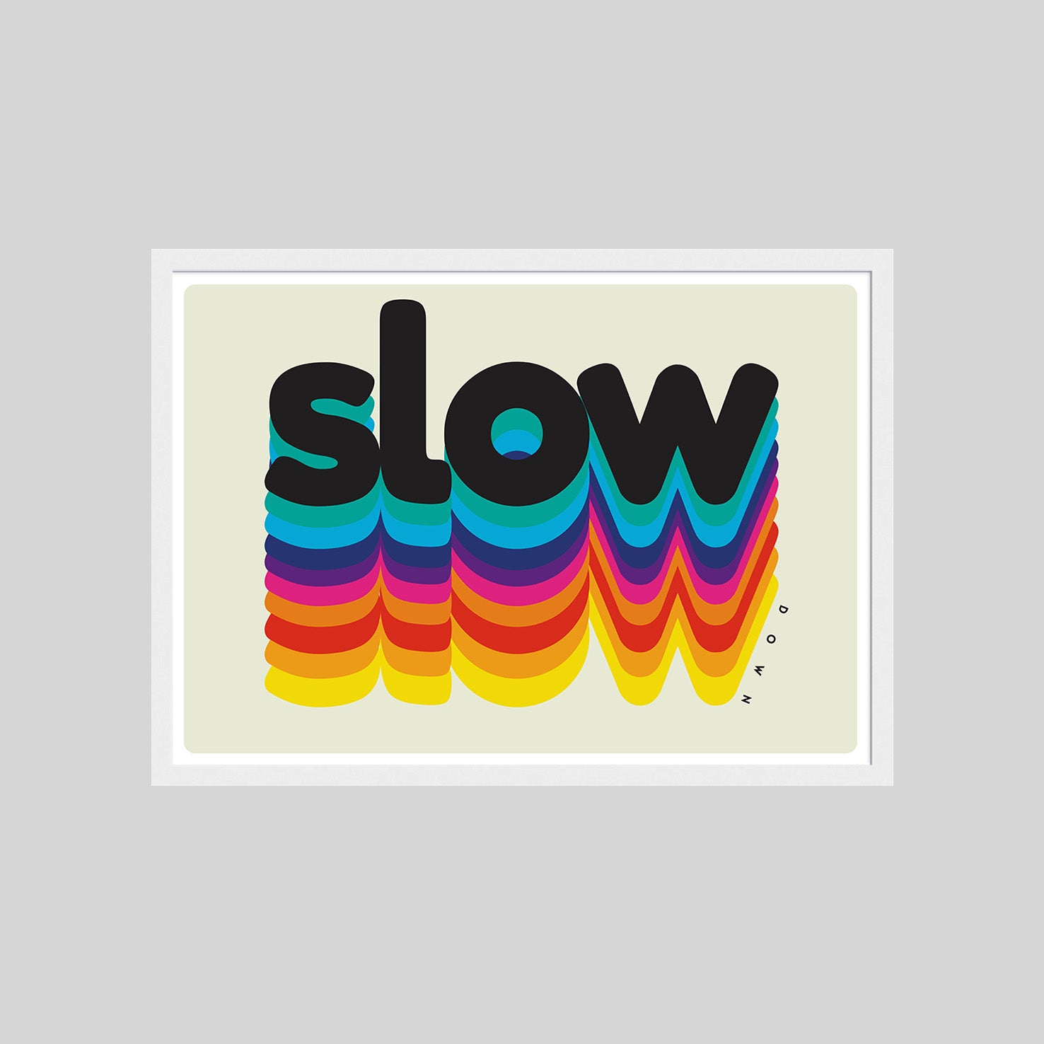 SLOW DOWN QUERFORMAT POSTER