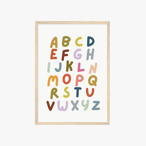 ABC LERNPOSTER – BUNTE KINDERZIMMER KUNST