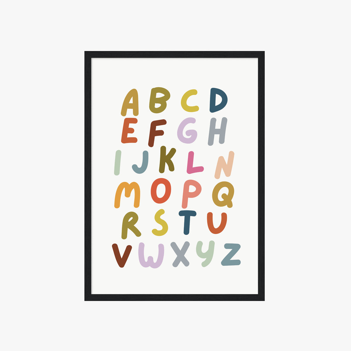 ABC LERNPOSTER – BUNTE KINDERZIMMER KUNST