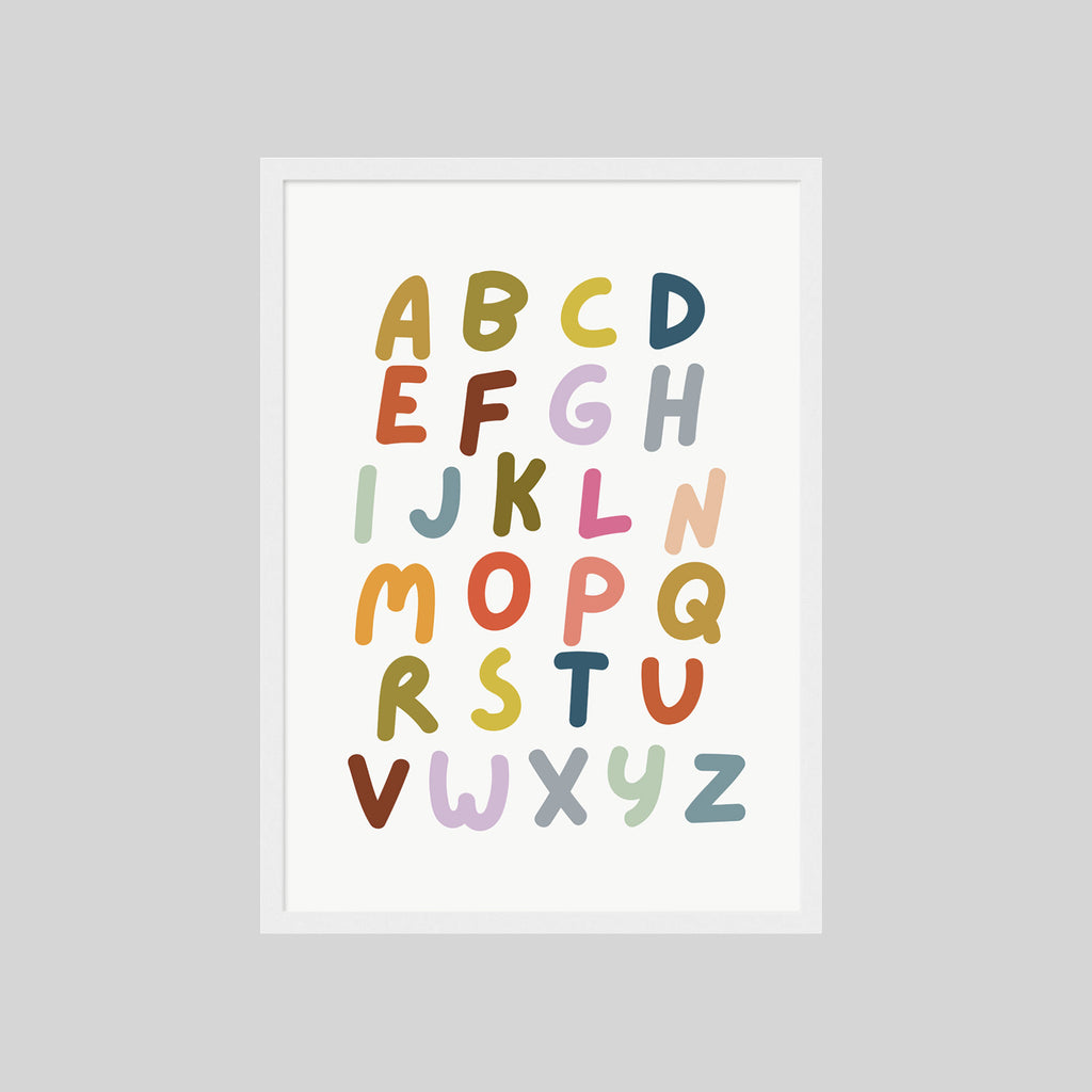 ABC LERNPOSTER – BUNTE KINDERZIMMER KUNST