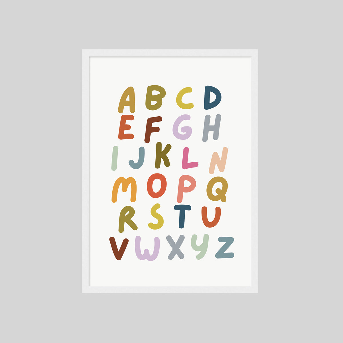 ABC LERNPOSTER – BUNTE KINDERZIMMER KUNST