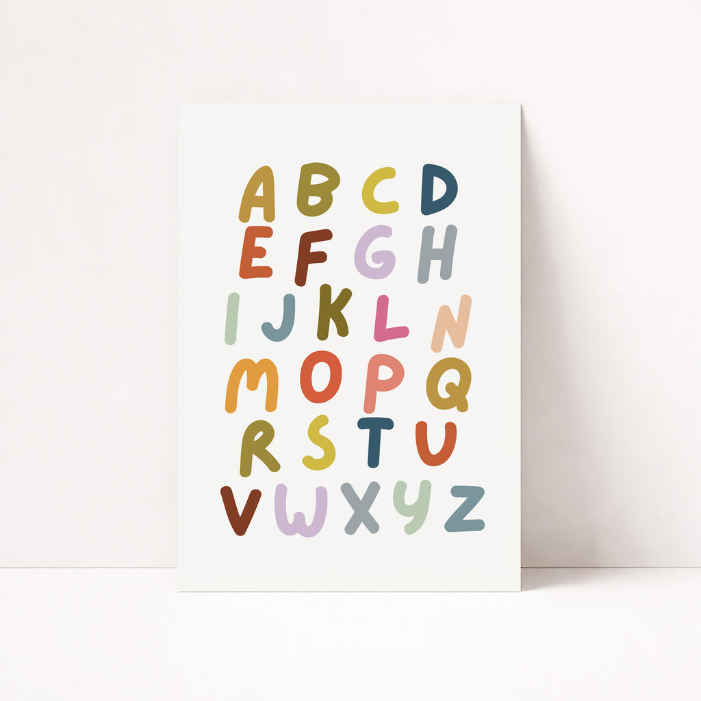 ABC LERNPOSTER – BUNTE KINDERZIMMER KUNST