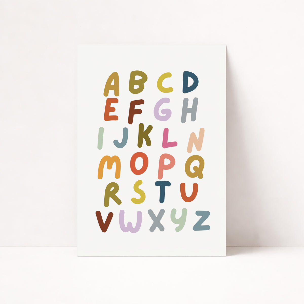 ABC LERNPOSTER – BUNTE KINDERZIMMER KUNST