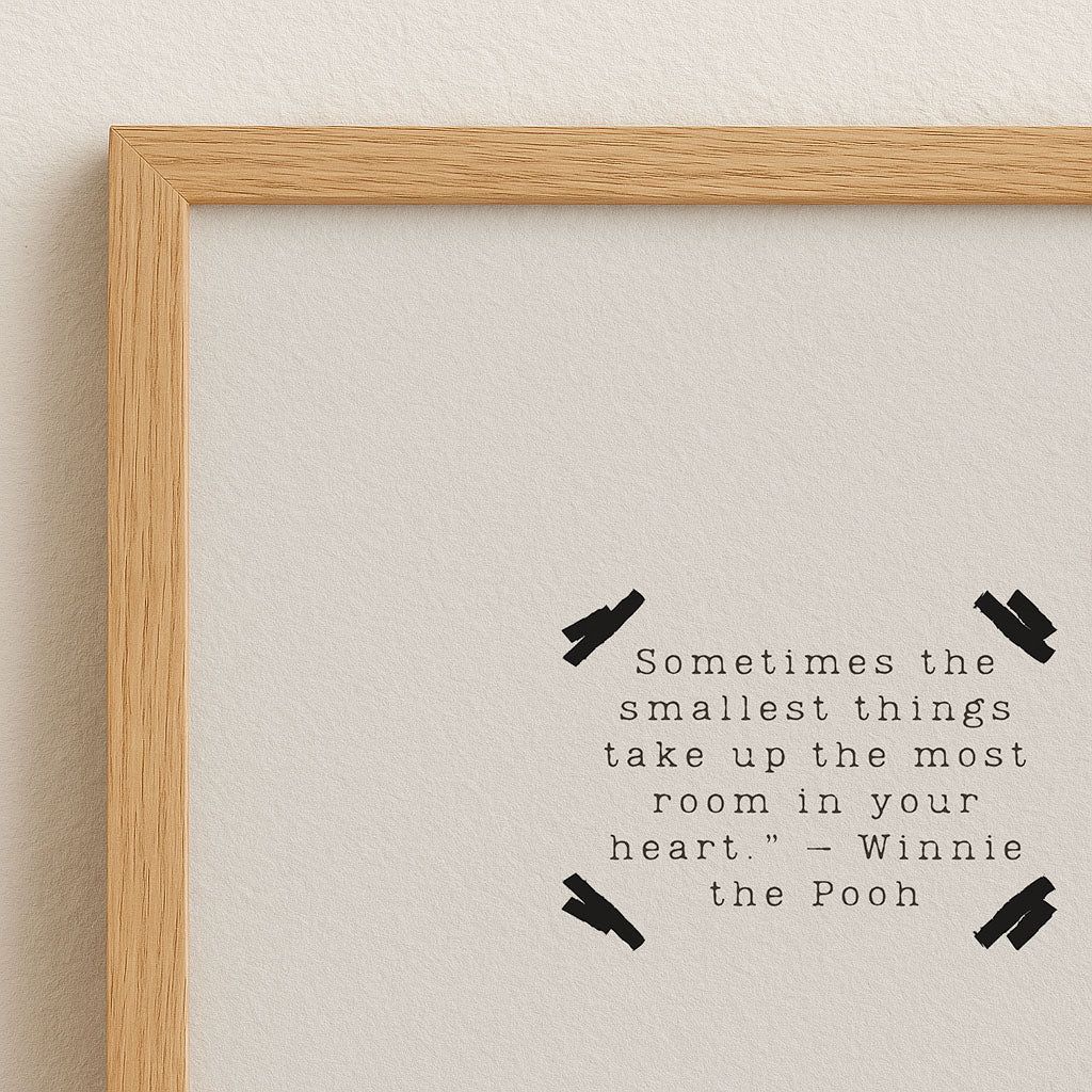 Winnie the Pooh Quote | Minimalist Nursery Square Poster | Black White Kids Poster | Gift for Baby Shower | Heartwarming Wall Art