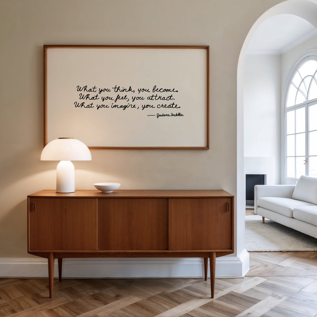 Ästhetisches Manifest Poster im minimalistischen Design für stilvolle Wohnräume