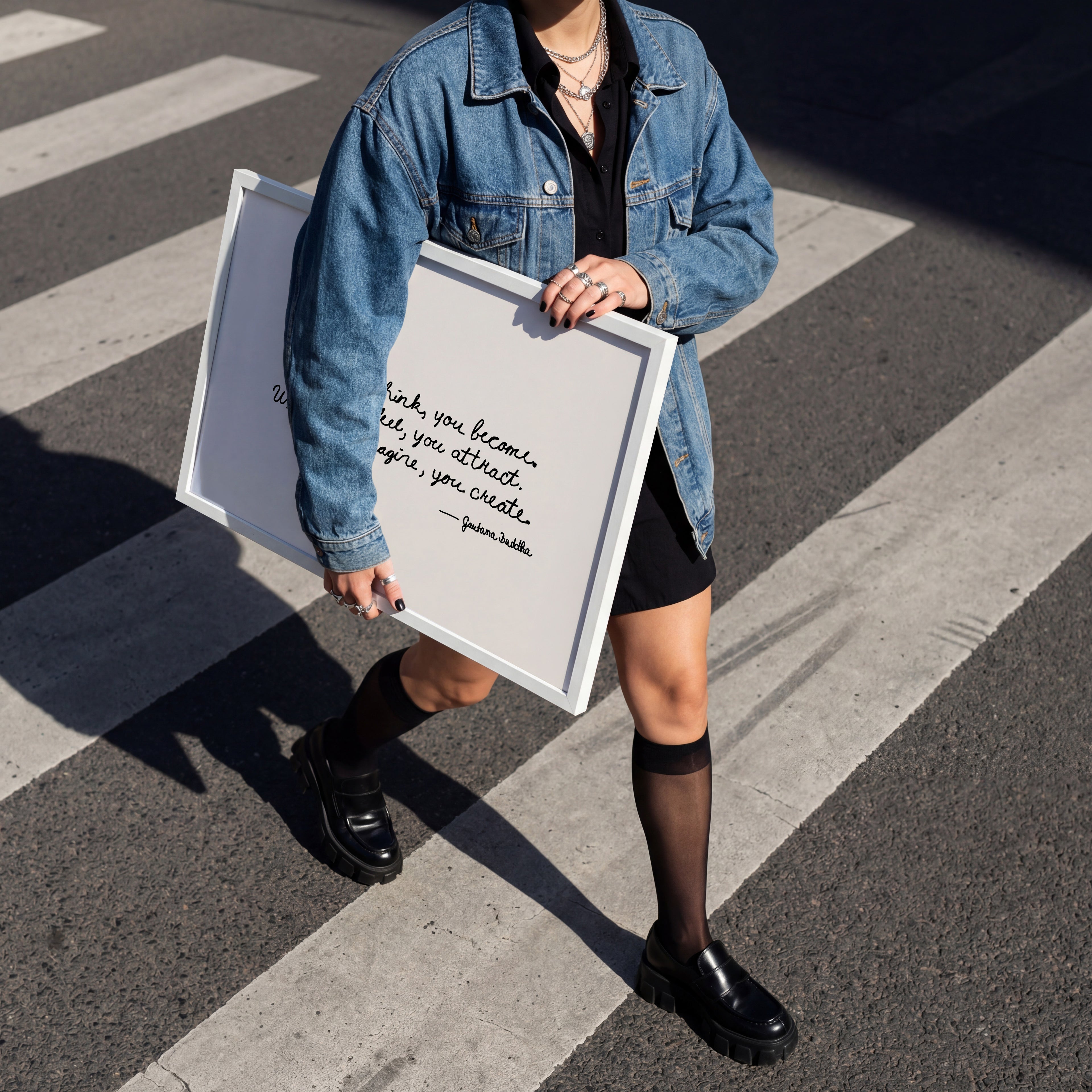 Ästhetisches Manifest Poster im minimalistischen Design für stilvolle Wohnräume