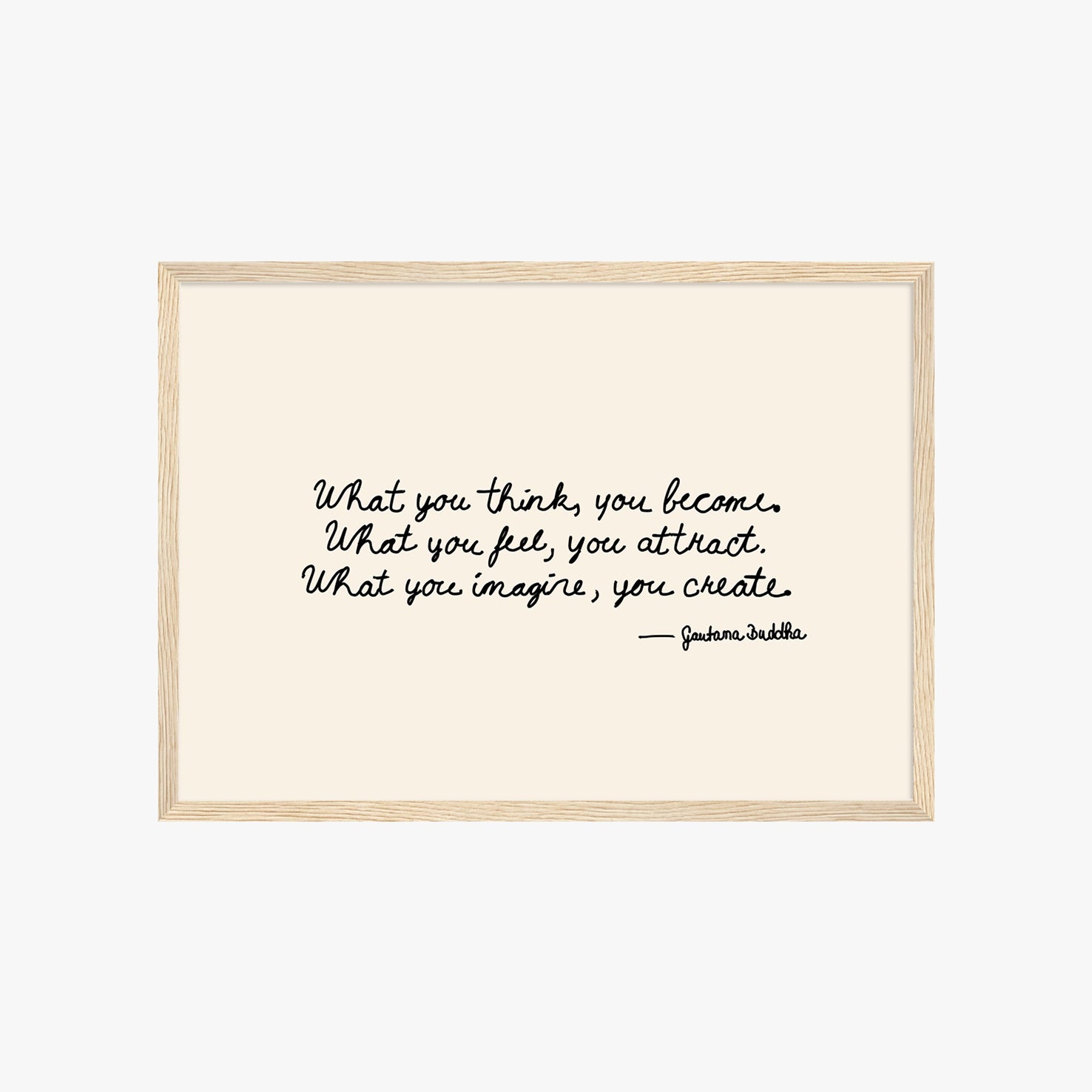Schwarz weißes Quote Poster mit positiver Affirmation als moderne Wandkunst