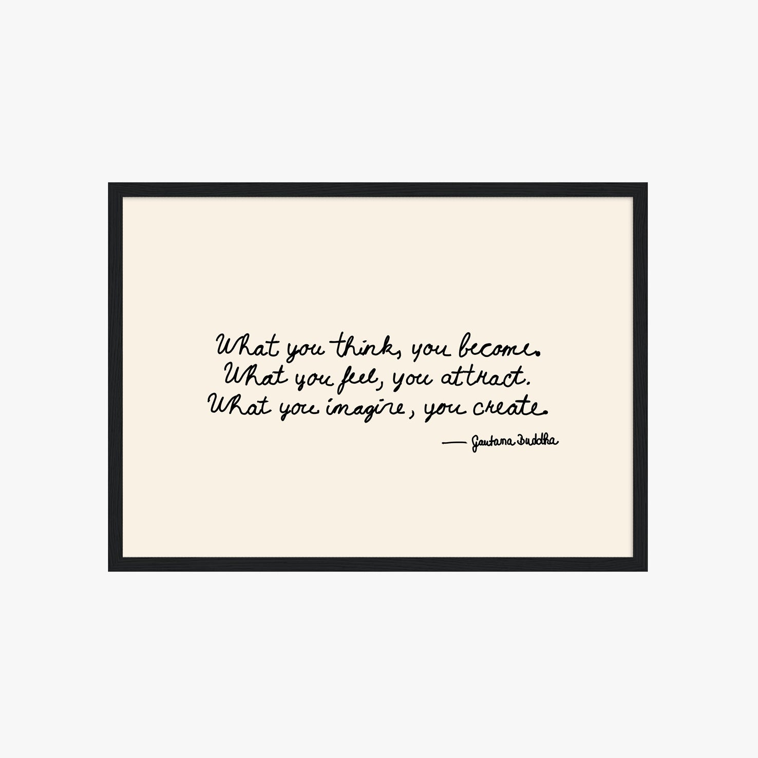 Schwarz weißes Quote Poster mit positiver Affirmation als moderne Wandkunst